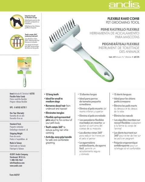 Andis Compact Dog & Cat Deshedding Tool
