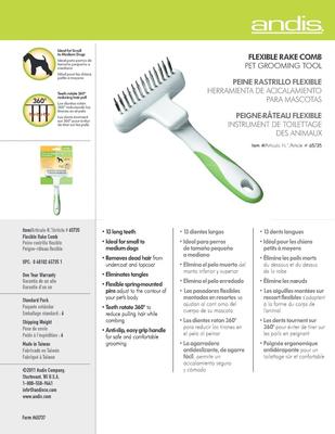 Show full view: Andis Compact Dog & Cat Deshedding Tool slide 2 of 3