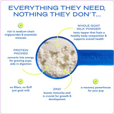 Show full view: Native Pet Whole Goat Milk Powder Digestive, Recovery & Energy Support for Active Dogs, 14-oz slide 5 of 10