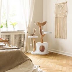 Unipaws 42-in Real Wood Branch 4 Level Cat Tree slide 2 of 7