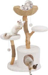 Unipaws 42-in Real Wood Branch 4 Level Cat Tree