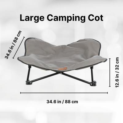 Show full view: TRIXIE Camping Cot Dog Bed, Gray, Large slide 4 of 7