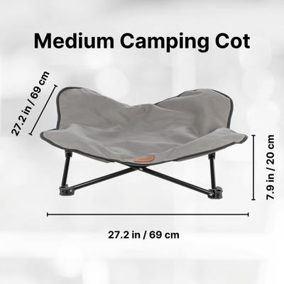 Show full view: TRIXIE Camping Cot Dog Bed, Gray, Medium slide 4 of 7