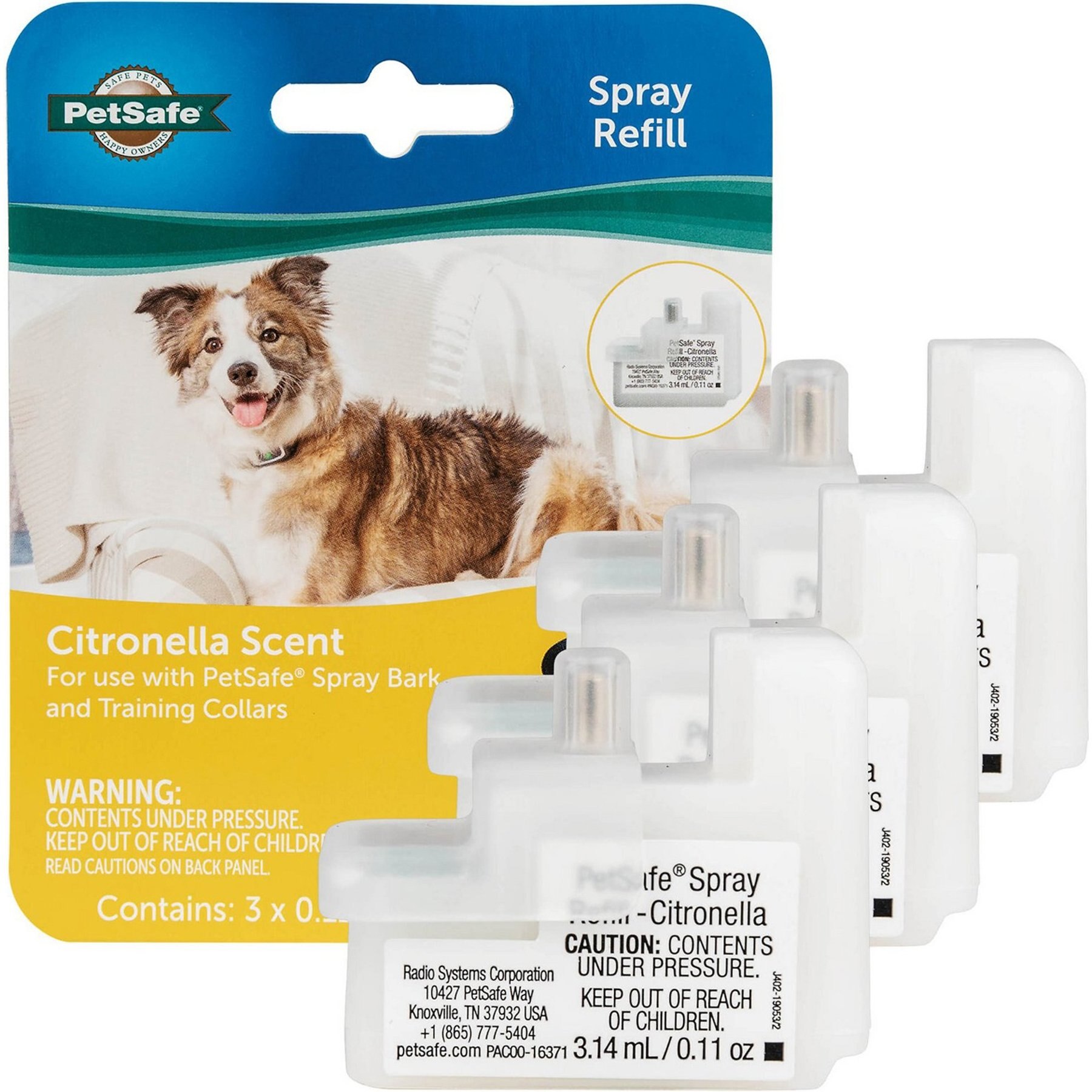 PETSAFE Citronella Replacement Spray Cartridges for Spray Dog Bark Training Collar 6 count Chewy