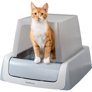 PetSafe ScoopFree Crystal Pro Self-Cleaning Cat Litter Box, Front Entry