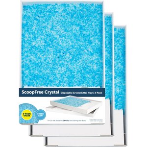 PetSafe ScoopFree Complete Disposable Crystal Cat Litter Tray, 3-Pack, Blue