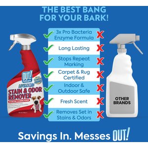 OUT! PetCare Advanced Stain & Odor Remover, 32-fl oz bottle, 2 count