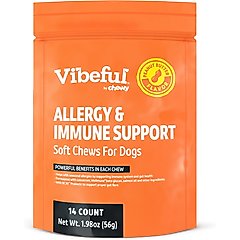 Vibeful Allergy & Immune Support Peanut Butter Flavored Soft Chews Allergy & Immune Supplement for Dogs, 14 count