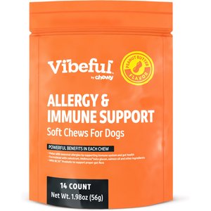 Vibeful Allergy & Immune Support Peanut Butter Flavored Soft Chews Allergy & Immune Supplement for Dogs, 14 count