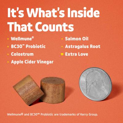 Show full view: Vibeful Allergy & Immune Support Salmon Flavored Soft Chews Allergy & Immune Supplement for Dogs, 90-Count slide 6 of 10