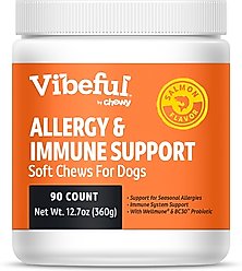 Vibeful Allergy & Immune Support Salmon Flavored Soft Chews Allergy & Immune Supplement for Dogs, 90-Count