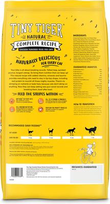 Show full view: Tiny Tiger Natural Complete Recipe Chicken Flavor Dry Cat Food, 54-lb bundle  slide 3 of 9
