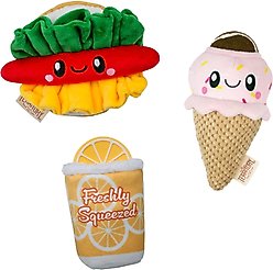 Territory Summer Snacks Plush Dog Toy, 3 count