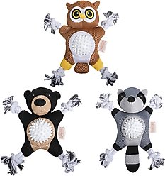 Territory 2in1 Woodland Critters Dog Toy, 3 count