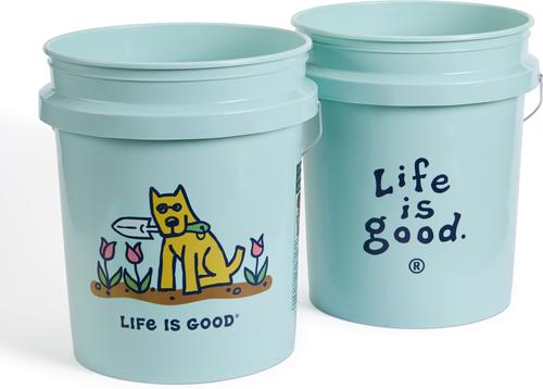 Show full view: LIFE IS GOOD Rocket's Garden Utility Bucket, Sage, 5-gal, 2 count slide 2 of 8