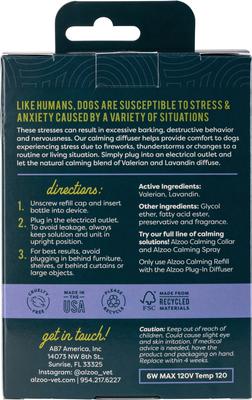 Show full view: ALZOO Natural Plant Based Plug-In & Refill Kit Dog Calming Diffuser slide 4 of 9
