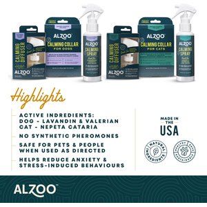 ALZOO Natural Plant Based Plug-In & Refill Kit Dog Calming Diffuser