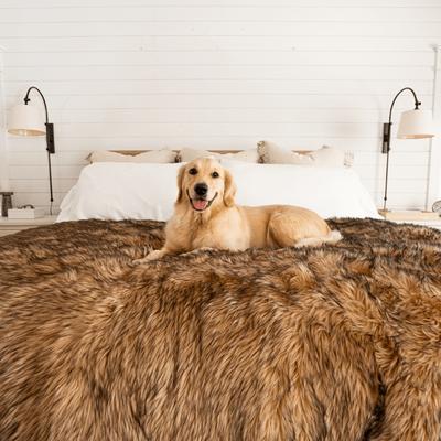 Show full view: PawBrands PupProtector Waterproof Throw Dog Blanket, Sable Tan, Medium slide 5 of 5