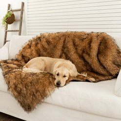 PawBrands PupProtector Waterproof Throw Dog Blanket, Sable Tan, Medium