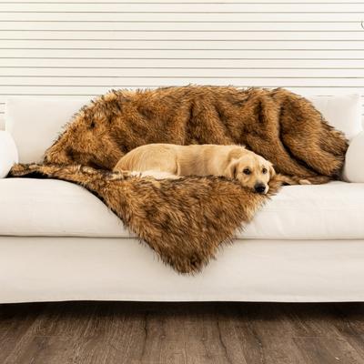 Show full view: PawBrands PupProtector Waterproof Throw Dog Blanket, Sable Tan, Medium slide 3 of 5