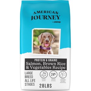 American Journey Protein & Grains Large Breed Salmon, Brown Rice & Vegetables Recipe Dry Dog Food, 28-lb bag