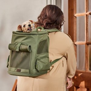 Frisco Expandable Dog & Cat Backpack Carrier, Green