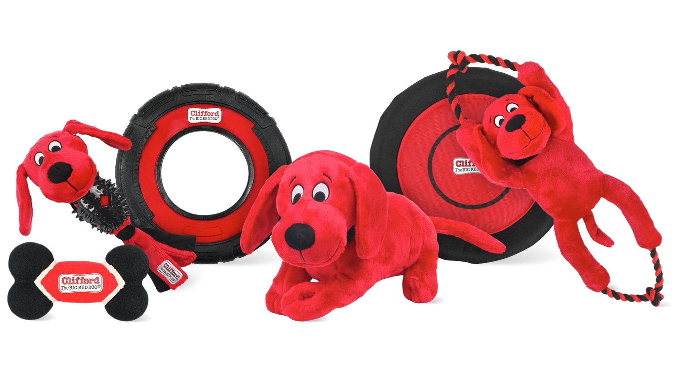 Clifford The Big Red 9.25-in Durable Flying Disc Dog Toy, Red/Black