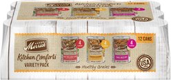Merrick Kitchen Comforts Real Meat & Brown Rice with Grains Variety Pack Wet Dog Food, 12.7-oz can, case of 12