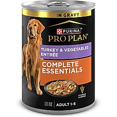 Purina Pro Plan Savor Adult Turkey & Vegetables Entree Slices in Gravy Canned Dog Food, 13-oz, case of 12