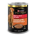 Purina Pro Plan Complete Essentials Beef & Rice Entree Wet Dog Food, 13-oz can, case of 12