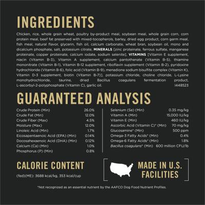 Show full view: Purina Pro Plan Adult Large Breed Shredded Blend Chicken & Rice Formula Dry Dog Food, 34-lb bag slide 7 of 12