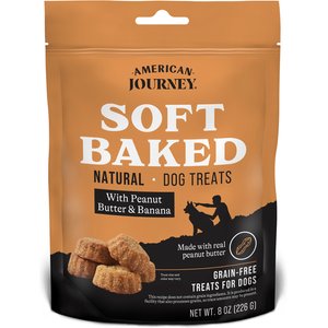 American Journey With Peanut Butter & Banana Grain-Free Soft-Baked Dog Treats, 8-oz bag