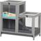 Show in main carousel: Coziwow 2-Story Wooden Small Pet Cage, Grey slide 8 of 11
