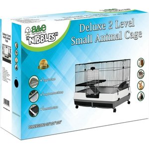 A&E Cage Company 26-in Deluxe 2-Tier Small Animal Cage, Black