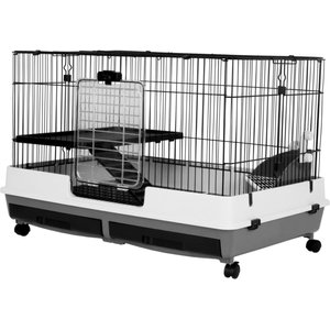 A&E Cage Company 43-in Deluxe 4-Tier Small Animal Cage, Black