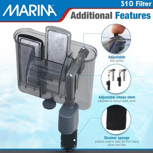 Marina Aquarium Power Filter, 10-gal