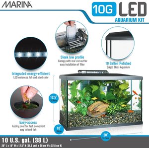 Marina 10G LED Aquarium Kit, 10-gal