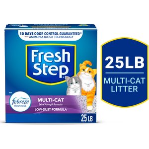 Fresh Step Multi-Cat Extra Strength Scented Clumping Cat Litter, 25-lb