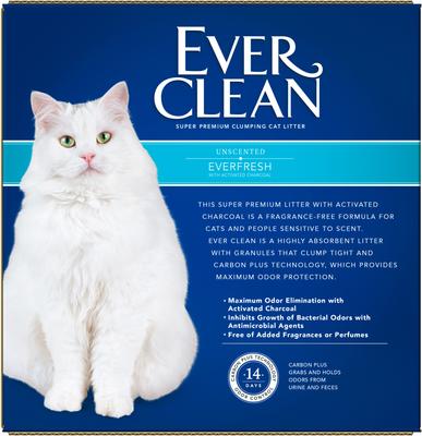 Show full view: Ever Clean Everfresh Unscented Clumping Clay Cat Litter, 25-lb box slide 6 of 12