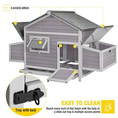 Show full view: Aivituvin AIR59 Wooden Chicken Hen House, 2 to 4 Chicken Capacity slide 3 of 8