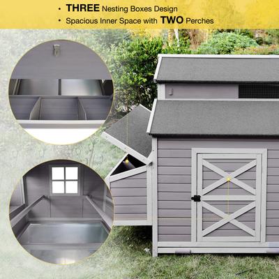 Show full view: Aivituvin AIR49 Extra Large Chicken Coop, 4 to 6 Chicken Capacity slide 4 of 10