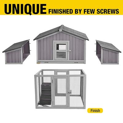 Show full view: Aivituvin AIR66 Foldable Chicken Coop, 3 to 4 Chicken Capacity slide 4 of 11