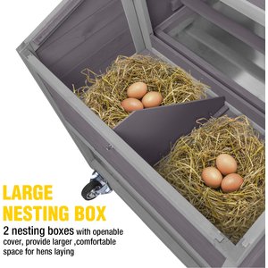 Aivituvin AIR72 Mobile Tractor Chicken Coop, 1 to 2 Chicken Capacity