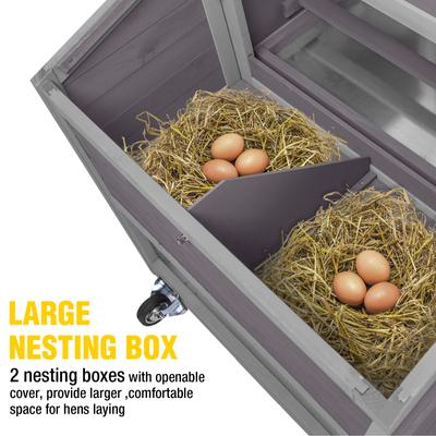 Show full view: Aivituvin AIR72 Mobile Tractor Chicken Coop, 1 to 2 Chicken Capacity slide 6 of 11