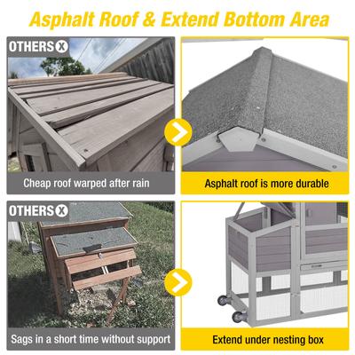 Show full view: Aivituvin AIR72 Mobile Tractor Chicken Coop, 1 to 2 Chicken Capacity slide 4 of 11
