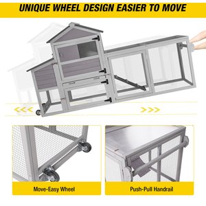 Aivituvin AIR72 Mobile Tractor Chicken Coop, 1 to 2 Chicken Capacity