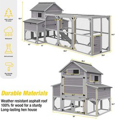 Aivituvin AIR46 Large Chicken Coop with Run, 8 to 10 Chicken Capacity slide 2 of 9