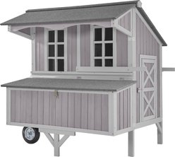 Aivituvin AIR96 Extra-Large Chicken Coop with Big Wheels, 6 to 8 Chicken Capacity