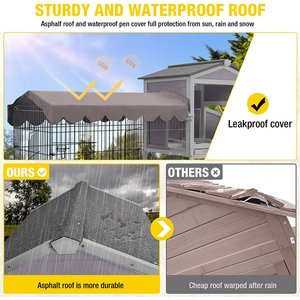 Aivituvin AIR7008 Wooden Chicken Coop with Wheels, 2 to 4 Chicken Capacity