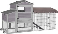 Aivituvin AIR7008 Wooden Chicken Coop with Wheels, 2 to 4 Chicken Capacity